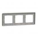SCHNEIDER ELECTRIC - SDD371803 Sedna Elements - horizontal 3-gang frame - scrached bronze (1)