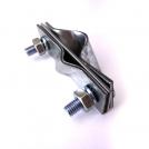 ENNSER - Terminal for connecting a Ø20 earthing pole with a 40*4 hot-dip galvanized busbar and rope  А602