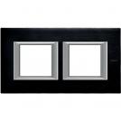 BTICINO - HA4802M2HXS Двойна рамка 2х2М anthracite brushed метална правоъгълна Axolute