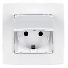 ELMARK - 190211D - GERMAN TYPE SOCKET WHITE WATERPROOF WITH SCREW METALLIC CITY 