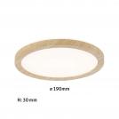 PAULMANN - LED Панел 71027 LED Panel Atria Shine Backlight IP44 rund 190mm ◾11,2W ◾850lm◾ 3000K✴Дърво (3)