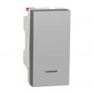 SCHNEIDER ELECTRIC - NU310630N New Unica - Button NO with indication 10A screwless 1 module aluminium