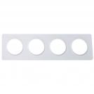 SCHNEIDER ELECTRIC - S520808 Odace - Touch - cover frame - 4 gangs H/V71 - white & white border