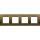 BTICINO - LNA4802M4BZ Square cover plate 4х2modules - Bronze