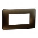 SCHNEIDER ELECTRIC - NU270452М New Unica - cover frame - 1 gang - 4 module - bronze/ black mirror surface