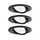PAULMANN - 94472 LED recessed light 3-Step-Dim Nova Coin basic set pivoting round 84mm 50° Coin✴matt black