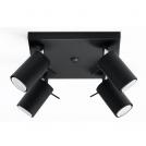 SOLLUX - Plafond RING 4 black SL.0094