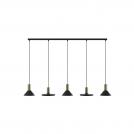NOWODVORSKI - Hanging lamp 8032  HERMANOS V BLACK/SOLID BRASS • GU10  5 x 10W only LED •  IP20