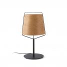 FARO - STOOD Black and wood table lamp 29846