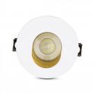V-TAC - GU10 Fitting White+Gold Round SKU: 3162 VT-874