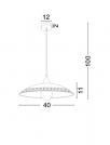 NOVA LUCE - Пендел  ANDRIA 7326324  E27 1x60Watt D:40 H1:11 H2:100cm (2)