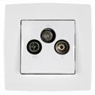 ELMARK - 190033 - TV WITH FM WITH SAT SOCKET WHITE METALLIC CITY 