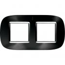 BTICINO - HB4802/2XS Elliptical cover plate 2х2modules - anthracite metal