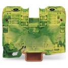 WAGO - Terminal YELLOW / GREEN 35mm2 SCREWLESS with earthing connection to the base of the TOPJOB® S  285-137