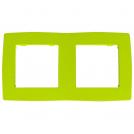 ACA LIGHTING - PRIME 2 GANG FRAME IP20 LIGHT GREEN 1000119108