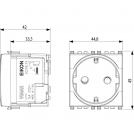 VIMAR - 20208.FX - 2P+E 16A DE SICURY outlet screwless grey (1)