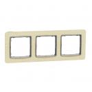 SCHNEIDER ELECTRIC - SDD380803 Sedna Elements - horizontal 3-gang frame - birch