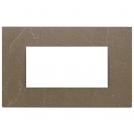 VIMAR - 22654.52 - Plate 4M marbl.stoneware Coffee brown