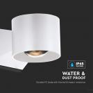 V-TAC - 6W LED Wall Light 4000K White Body IP65 SKU: 10444 (2)