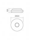 SMARTER - плафон LUNAR  01-695 E27, 2 x max. 42W, IP44 (1)