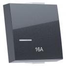 ACA LIGHTING - MODYS BUTTON WITH INDICATOR & SYMBOL 16A 2M. ANTHRACITE 10101333064
