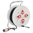SCAME - Industrial cable reel IP44 series ROLLER 450 cable H07RN-F 30m x2.5mm2 entr. 3P+N+E 32A and exit 4x 3P+N+E 16A - 745.3005-096