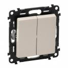 LEGRAND - 7 522 18 2-gang changeover push-button Valena Life - 6 A 250 V~ - ivory
