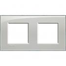 BTICINO - LNA4802M2KG Square cover plate 2х2modules -Cold grey -technopolymer