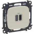 LEGRAND - Розетка USB за зареждане тип C Power Delivery 30W цвят Крем Valena Allure (комплект с механизъм) Legrand 755507