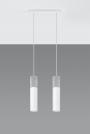SOLLUX - pendant  lamp BORGIO 2 white grey concrete steel SL.0648 (2)