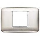 VIMAR - 20682.C91 - Round plate 2centM Inox brushed steel