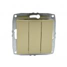 MONO ELECTRIC - MONO ELECTRIC - Triple One Way switch DESPINA, 10A, MN-500-002232-114, TITANIUM