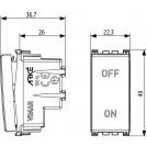 VIMAR - 19016 - 2P 20AX 1-way switch grey (1)