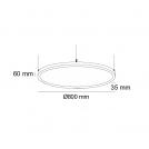 POLARIS LIGHTING - LED Пендел COOL UP&DOWN Ø800/H60/W35mm 60W 4800lm 3000K 180° черен 1334-800 (2)