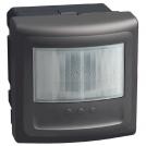 BTICINO - PIR motion sensor, 170°, range 8m @ h=1.2m, LED ≤ 100W, with switch, without neutral, 2M color Graphite Light Now YD4432SN