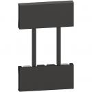 BTICINO - KG51 Covers for European/american sockets items KG4125 - KG4126 - KG4129- 2 module - black