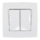 ELMARK - 190051 - TWO BUTTONS TWO WAY SWITCH WHITE METALLIC CITY