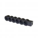 LEGRAND - 694580 Power strip BLACK 6x2P + E without cable Standard Legrand
