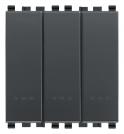 VIMAR -  20003 - Three 1P 20AX 1-way switches grey
