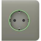 AJAX - Smart Schuko side socket faceplate, olive, SideCover 59998.163.OL
