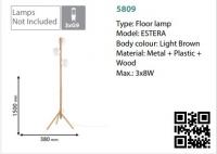 TKLighting - ЛАМПИОН ESTERA 3XG9 3x8W бяло/дърво 5809 (1)