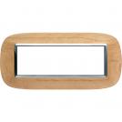 BTICINO - HB4806LAE Elliptical cover plate 6 modules - wood maple 