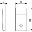 VIMAR - 20021.L.B - Button 1M light symbol white (1)