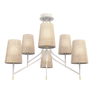 ELMARK - THERA CHANDLIER 6XE14 WHITE/CHROME - 955THERA6/WH