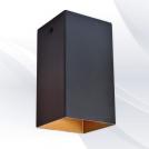 TNL -  919120BK/GO GU10 FITTING BLACK/GOLD SQUARE