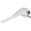 COmmel - Cable white with plug L-shaped H05VV-F 3x2,5mm2 2 meters Commel 0614 