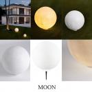 NOVA LUCE - Garden sphere with spike Ø50, H:50 cm.  9186715  MOON ⚡ LED E27 ⚡ 1x12W ⚡ 100-240V ⚡ IP65 ✴ White Fiber Resign