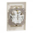 SCHNEIDER ELECTRIC - EPH9900123 Asfora - double socket-outlet with side earth contact, crema (3)