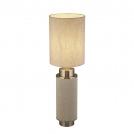 SEARCHLIGHT - Table Lamp satin nickle, natural hessian FLASK EU59041SN 60W E27