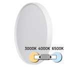 ULTRALUX - SPL1B24CCTW LED CCT ceiling lamp, white, 24W, 3000K/4000K/6500К, 220-240V AC, round, IP20